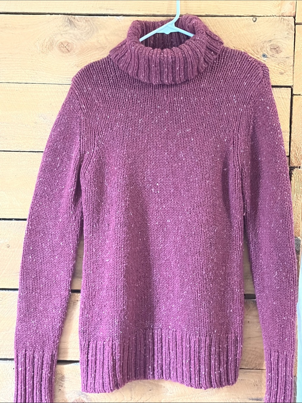 Ruff Hewn Speckled Plum Turtleneck Sweater